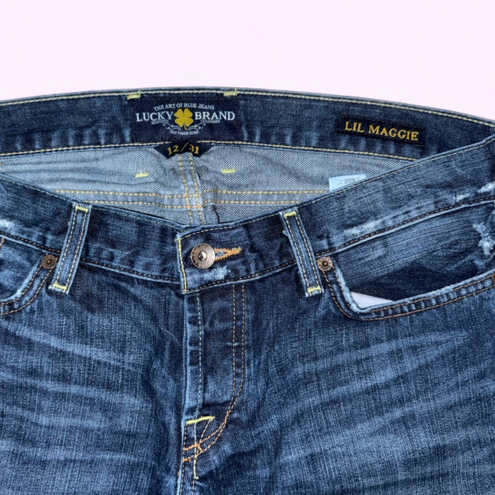 Lucky Brand Lil Maggie Bootcut Flare Jeans - Extra Long / Low Rise - Size 12 - Picture 3 of 4